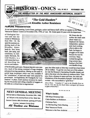 History-onics (West Vancouver, BC: West Vancouver Historical Society), 1 Nov 1998