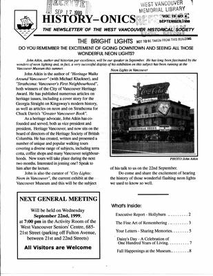 History-onics (West Vancouver, BC: West Vancouver Historical Society), 1 Sep 1999