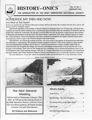 History-onics (West Vancouver, BC: West Vancouver Historical Society), 1 Feb 2001