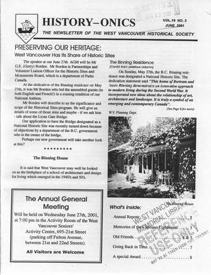 History-onics (West Vancouver, BC: West Vancouver Historical Society), 1 Jun 2001