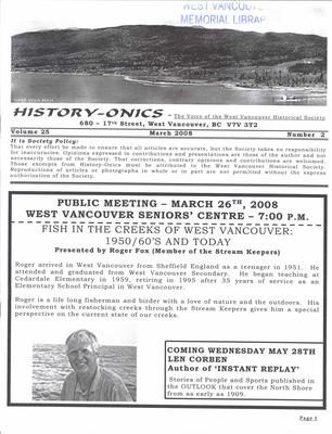 History-onics (West Vancouver, BC: West Vancouver Historical Society), 1 Mar 2008