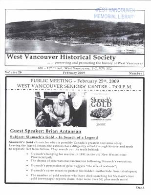 History-onics (West Vancouver, BC: West Vancouver Historical Society), 1 Feb 2009