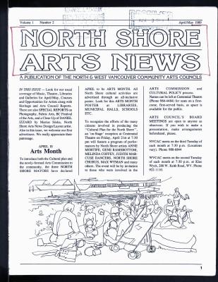 North Shore Arts News (North Vancouver, BC), 1 Apr 1989