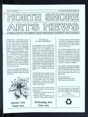 North Shore Arts News (North Vancouver, BC), 1 Nov 1989