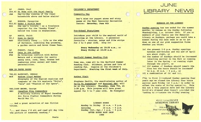 Library News, 1 Jun 1988