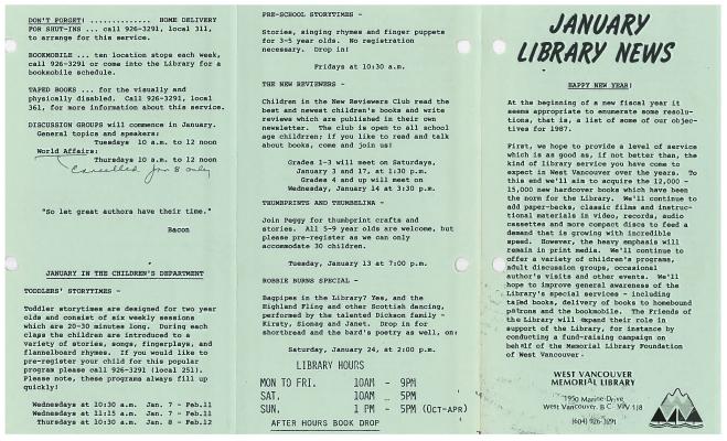 Library News, 1 Jan 1987