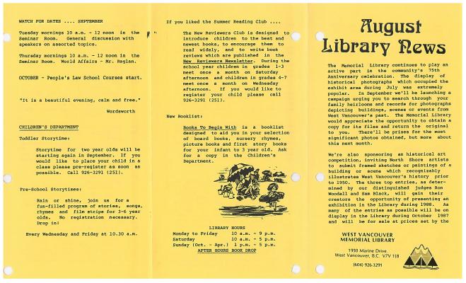 Library News, 1 Aug 1987