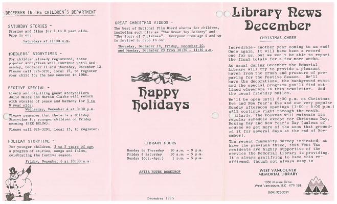 Library News, 1 Dec 1985