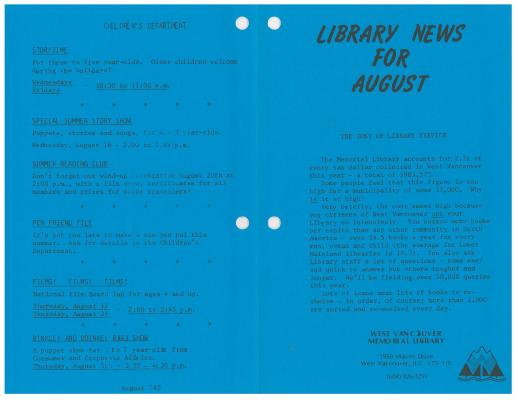 Library News, 1 Aug 1982