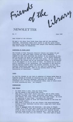 Friends of the Library Newsletter, 1 Jun 1987