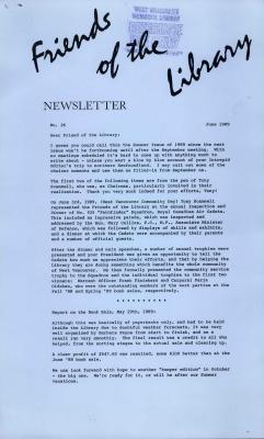 Friends of the Library Newsletter, 1 Jun 1989