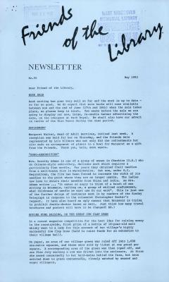 Friends of the Library Newsletter, 1 May 1992