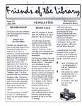 Friends of the Library Newsletter, 1 Jun 1999