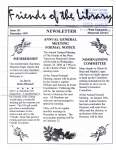 Friends of the Library Newsletter, 1 Dec 1999