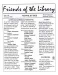 Friends of the Library Newsletter, 1 Feb 2002