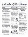 Friends of the Library Newsletter, 1 Oct 2003