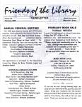 Friends of the Library Newsletter, 1 Feb 2005