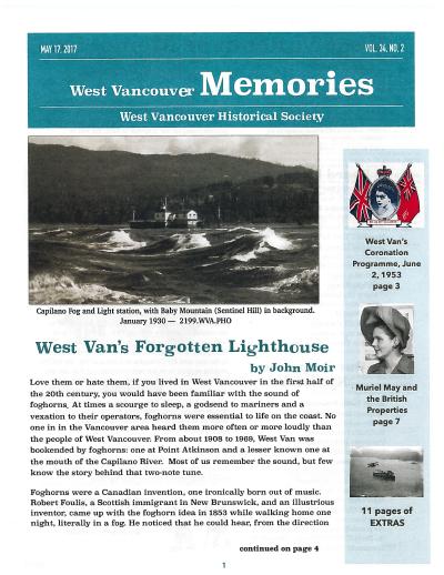 History-onics (West Vancouver, BC: West Vancouver Historical Society), 17 May 2017