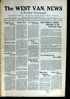 West Van. News (West Vancouver), 30 Jul 1926