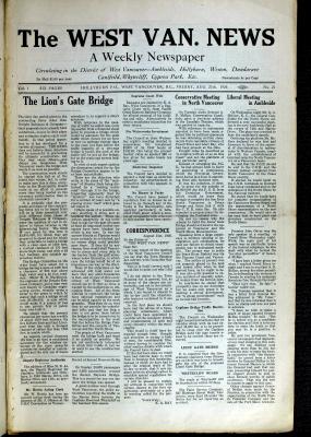 West Van. News (West Vancouver), 27 Aug 1926