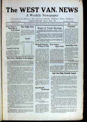 West Van. News (West Vancouver), 8 Oct 1926