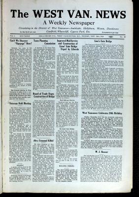 West Van. News (West Vancouver), 26 Nov 1926