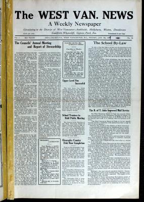 West Van. News (West Vancouver), 7 Jan 1927