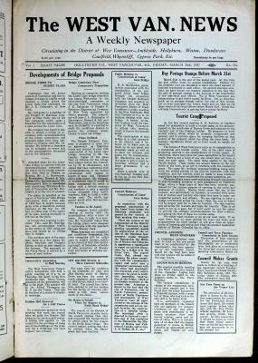 West Van. News (West Vancouver), 25 Mar 1927