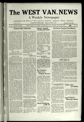 West Van. News (West Vancouver), 8 Jul 1927