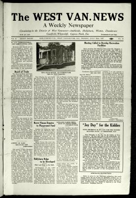 West Van. News (West Vancouver), 22 Jul 1927