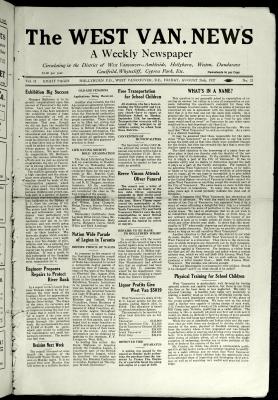 West Van. News (West Vancouver), 26 Aug 1927