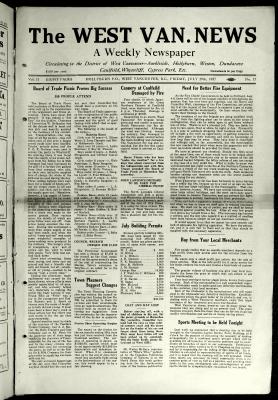 West Van. News (West Vancouver), 29 Jul 1927