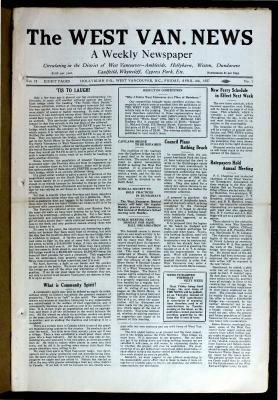 West Van. News (West Vancouver), 8 Apr 1927