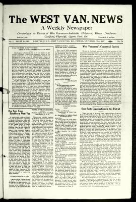 West Van. News (West Vancouver), 25 Nov 1927