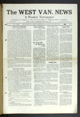 West Van. News (West Vancouver), 30 May 1930