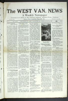 West Van. News (West Vancouver), 27 Jun 1930