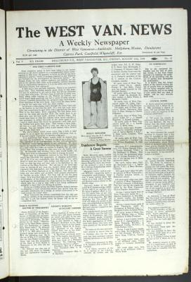 West Van. News (West Vancouver), 15 Aug 1930