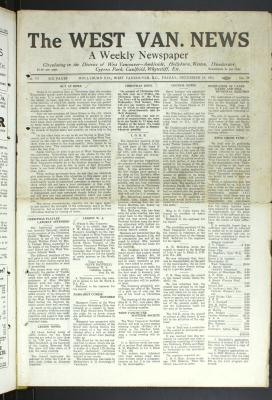 West Van. News (West Vancouver), 18 Dec 1931