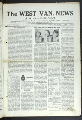 West Van. News (West Vancouver), 15 May 1931