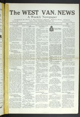 West Van. News (West Vancouver), 3 Jul 1931