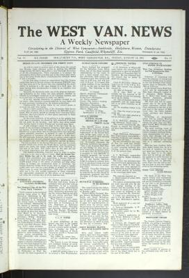 West Van. News (West Vancouver), 14 Aug 1931