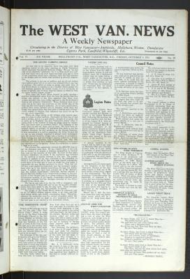 West Van. News (West Vancouver), 9 Oct 1931