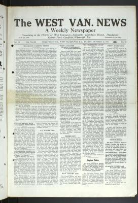 West Van. News (West Vancouver), 16 Oct 1931