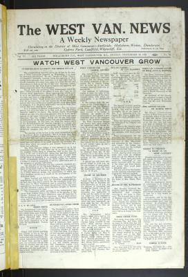 West Van. News (West Vancouver), 20 Nov 1931