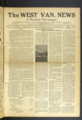 West Van. News (West Vancouver), 22 Apr 1932