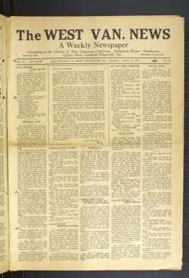 West Van. News (West Vancouver), 29 Apr 1932