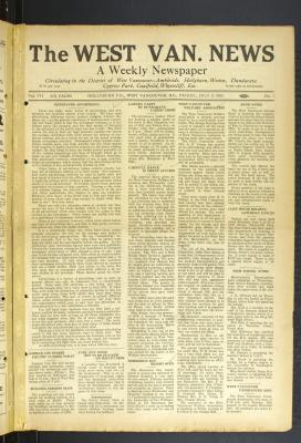 West Van. News (West Vancouver), 8 Jul 1932