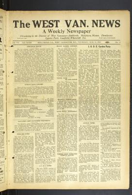 West Van. News (West Vancouver), 11 Aug 1932