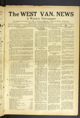 West Van. News (West Vancouver), 25 Aug 1932