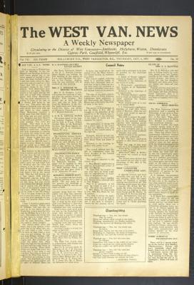 West Van. News (West Vancouver), 6 Oct 1932